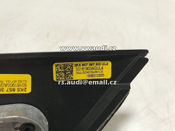 2K5 857 387 AG   VW Caddy 2K originální vnější zrcátko levé  základ hlinik rám - 7