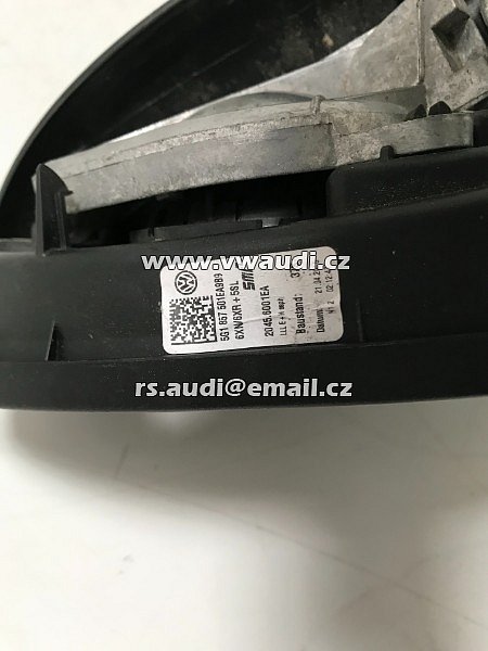 5G1 857 501EA  vnější zrcátko levé Golf VII 7 bez krytu a skla    - 7