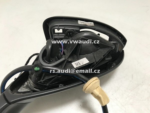 5G1 857 501GG9B9   vnější zrcátko levé Golf VII 7 bez krytu a skla    - 5