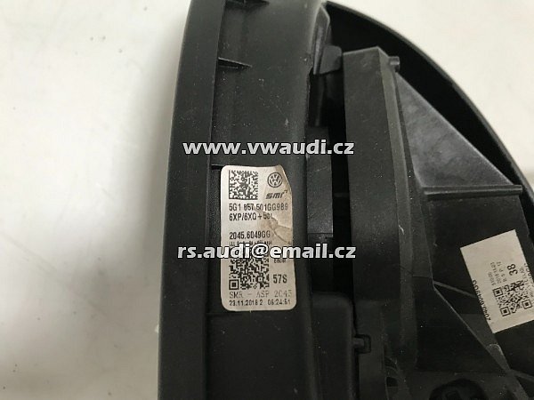 5G1 857 501GG9B9   vnější zrcátko levé Golf VII 7 bez krytu a skla    - 6