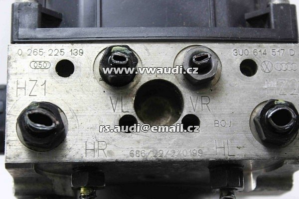 3U0 614 517 D  Řídicí jednotka čerpadla ABS Škoda SuperB 0265225139 3U0614517D 0265950063 - 2