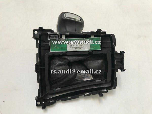 1Z1 713 203D GNT + 1Z1 713 123 F AOS   Řadící páka 6° Škoda Octavia   dsg DSG automat   kůže chrom  - 8