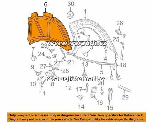 1C0 863 835 K Zvuková izolační rohož  deka tlumení zvuku kapoty pro VW NEW BEETLE + CABRIO - 2