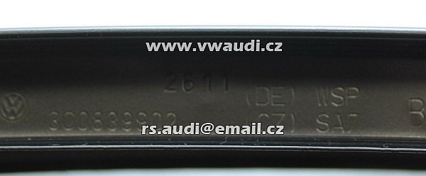 3C0 839 902, 3C0839902Volkswagen Passat 3C B7 Kryt obložení lišta dveře lak černý zadní pravý  3CO839902 - 2