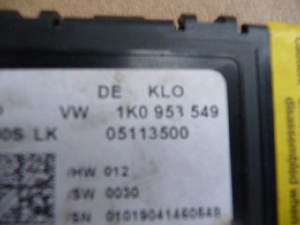 elektronický modul pro přepínače pod volantem  VW Audi Škoda SEAT  1K0 953 549 - 3