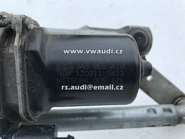 3AB 955 419 motoru stěrače  VW Passat - B7 3C 3AA  2013 2015 2014  motore stěrače  Čelní sklo - 4