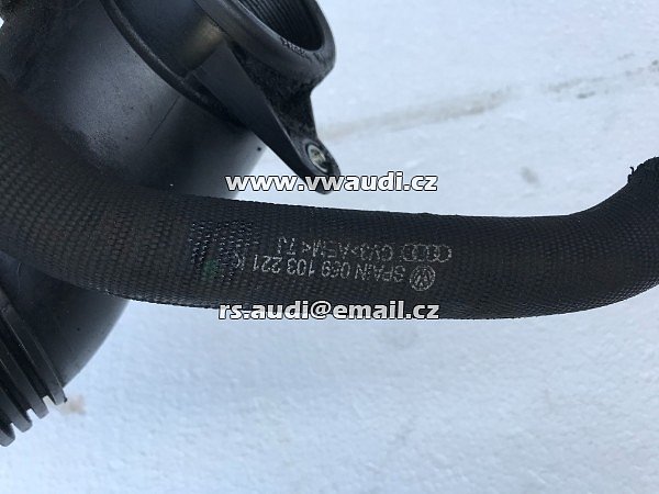 4F0 129 615 E Audi A6 4F C6 2.7 3.0 TDI Sání motoru přiruba turba hadice roura sání motoru 4FO 129 615 E - 5