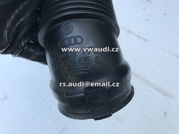 4F0 129 615 E Audi A6 4F C6 2.7 3.0 TDI Sání motoru přiruba turba hadice roura sání motoru 4FO 129 615 E - 10