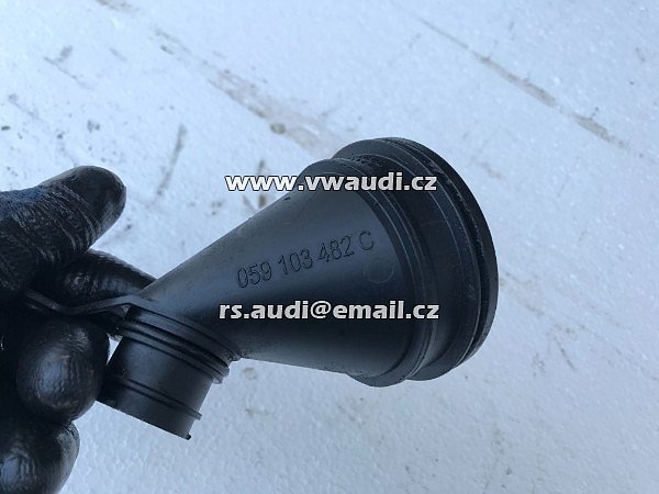 059 103 482 C AUDI A6 4F Q7 VW olej na krk olej plnicího hrdla olej trychtýř kryt 059103482C - 2