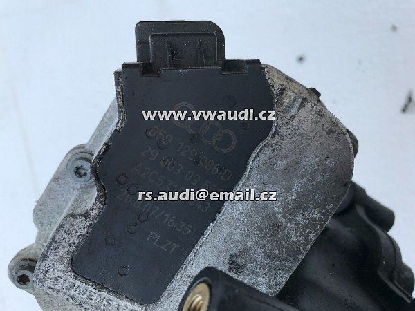 059 129 086 D Motor pohonu vzduchové klapky Audi A4 A6 A8 Q7 Tdi Quattro  059 129 086 DA2C53106043  2007  - 12
