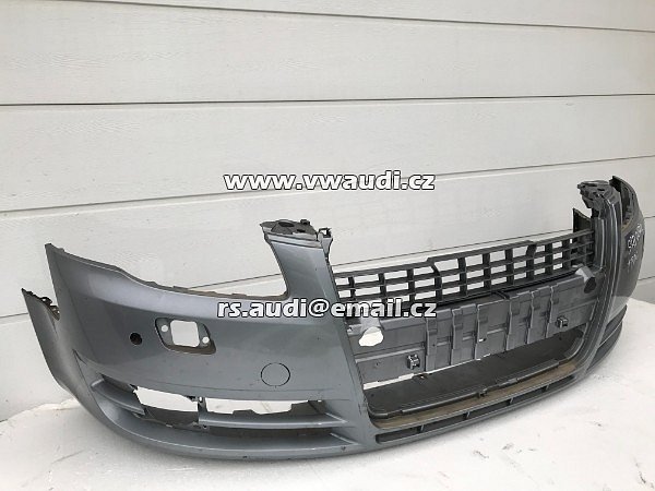 8E0 807 437 AH  Audi A4 B7 2006 2007 2008 Nárazník přední s otvory na ostřikovače světlometů + otvory pro parkovací čídla 4 X - 18