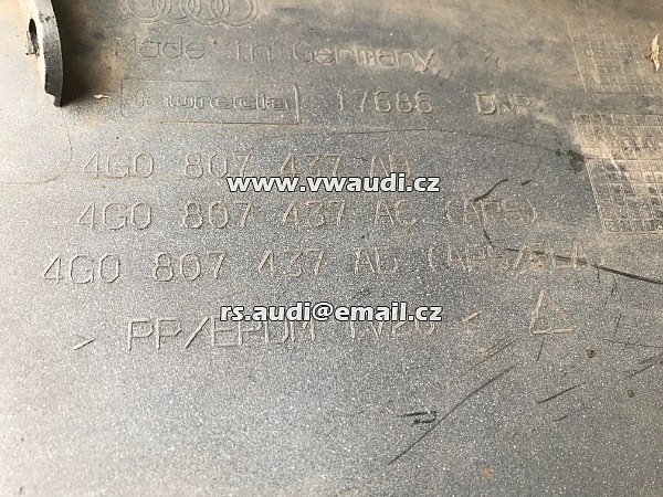 4G0 807 437 AD 4GO 807 437   Audi A6 RS6 4G0 C7  - Nárazník přední s otvory na ostřikovače světlometů SRA + otvory pro parkovací čídla 4 X PDC - 13