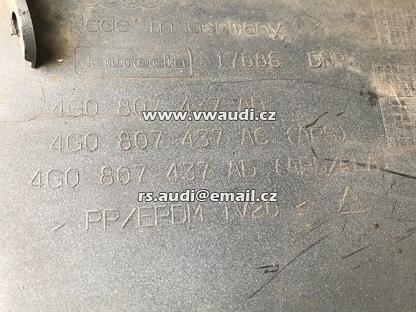 4G0 807 437 AD 4GO 807 437   Audi A6 RS6 4G0 C7  - Nárazník přední s otvory na ostřikovače světlometů SRA + otvory pro parkovací čídla 4 X PDC - 14