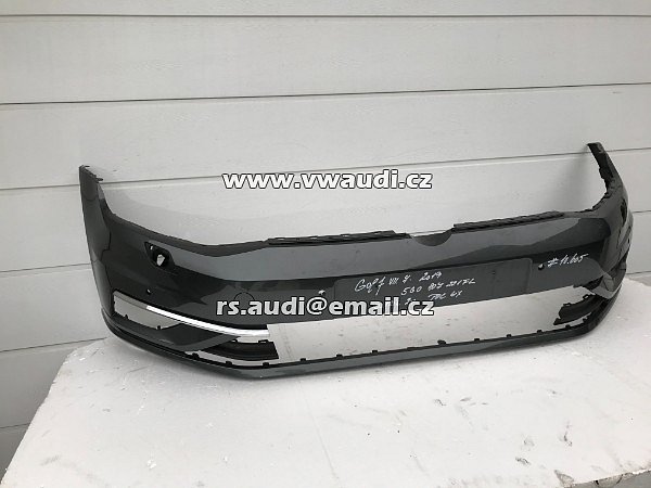 VW Golf VII Facelift Higline GP  2019  Přední nárazník   5GO 807 221 FL .     5G0 807 217 FR B7H ČERNÁ  - 22