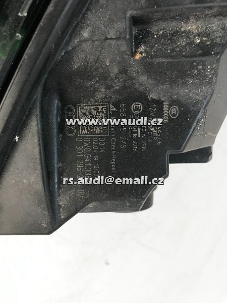  8W0 941 036 Přední světlomet Audi A4 8W LED Matrix 8WO 941 036  Světlomet plné LED Audi A4 8W0 B9 pro denní svícení LED pásek - 6