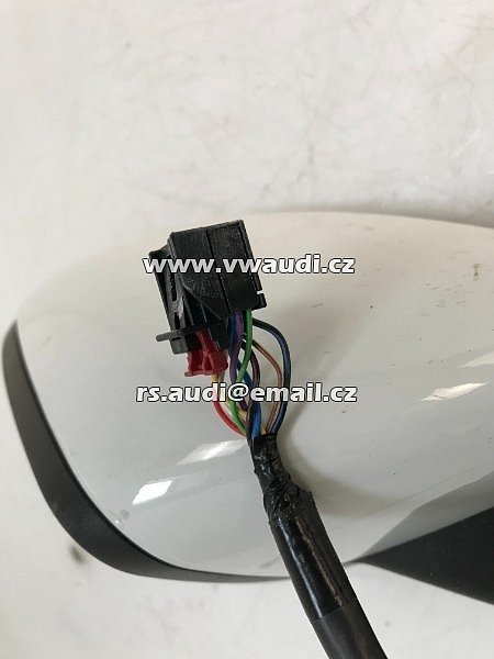 5G0 857 501  Golf 7 VII 2015  vnější zpětné zrcátko levé elektricky sklopné vyhřívané el ovládané + osvětlení nástupního prostoru - 9