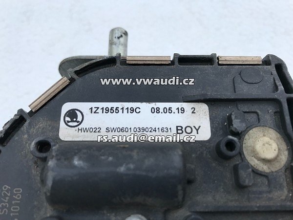 1Z1 955 119 C Octavia 2 II 1Z  2004 - 2014 motorek stěračů stěrače motor stěrače - 3
