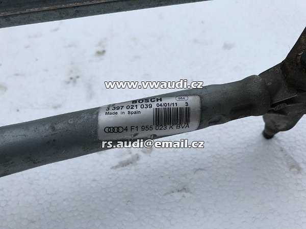 4F1 955 023 K Audi A6 4F C6 2005 - 2010  Mechanizmus stěračů předního skl - 4