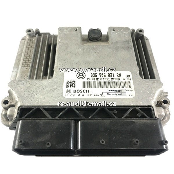 Řídící jednotka motoru ECU VW TOURAN GOLF V 03G906021RN  BOSCH 0281014128 EDC16U34 - 2