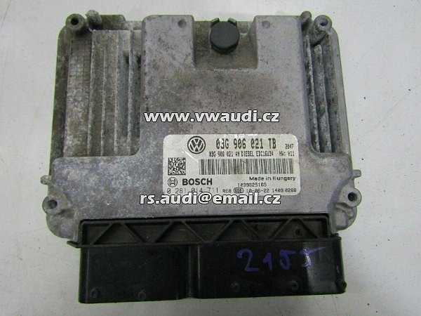  03G 906 021 TB Řídící jednotka motor ECU Škoda 0281 014 711 .  0281014 711 O3G906021TB  .O3G 906021 TB - 2