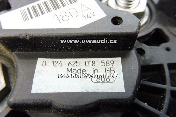  070 903 024 Alternátor 180A 070903024 BOSCH  0124625018589 VW MULTIVAN T 5 7HM 2,5TDI - 7