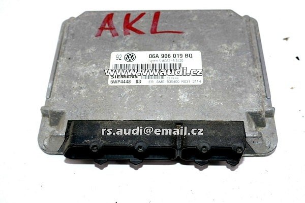 06A 906 019 BQ Řídicí jednotka motoru ECU  VW 06A906019BQ 1.6 AKL Golf 4 Bora A3 - 2