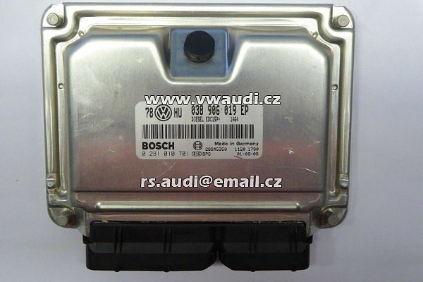  BOSCH  0281010701 DIESEL EDC15P++ Passat 3BG 1.9TDI AUDI VW BOSCH  0281010701  038 906 019 EP, 038906019EP Řídicí jednotka motoru - 2