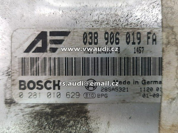 038 906 019 FA Ford Galaxy 1.9 TDI ECU  038 906019 FA  BOSCH 0281010629  - 2