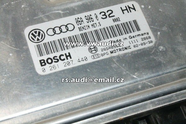 jednotka motoru 1,8l Turbo Motor AUQ 06A906032HN 0261207440 Audi VW Seat - 2