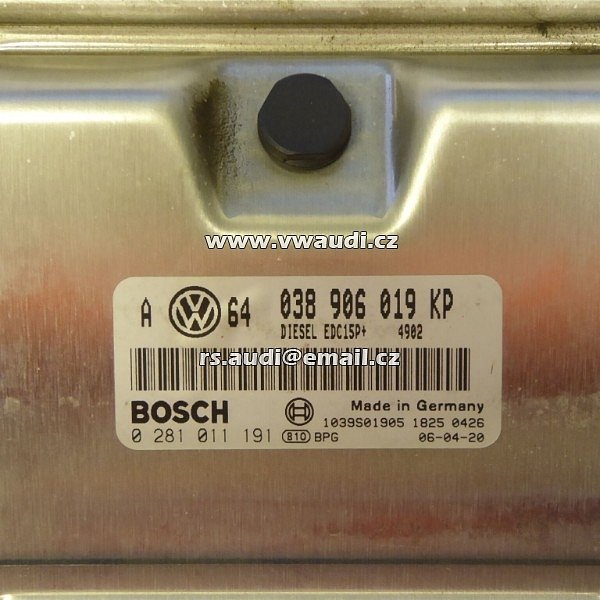 038 906 019 KP  BOSCH  0281011191  Řídící jednotka motoru ECU  - 2