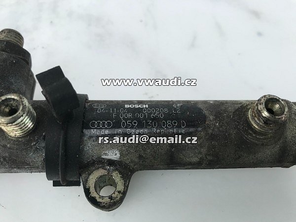059 130 089 D VW Audi 3.0 rozdělovač paliva rozdělovač paliva vlevo 059130089D  - 3