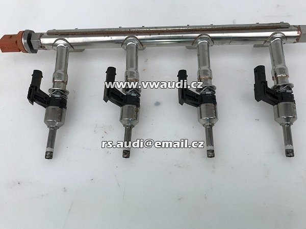  vstřikovací lišta s tryskami pro 1,2 TSI, 4x 03F906036B  + 06J 906 051D Tlakové čidlo   CBZ CBZA CBZB 1,2 TSI  - 8