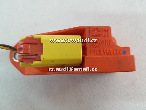 1T0 909 606   VW Touran 2005  nárazové čídlo Airbag  Crash Sensor   - 3