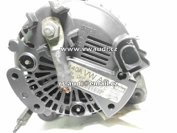 Generátor alternátor 140A 06F903023C VW GOLF 5 +  PLUS (5M1, 521) 1,9 TDI A4 1,9 + 2,0 TDI  - 4