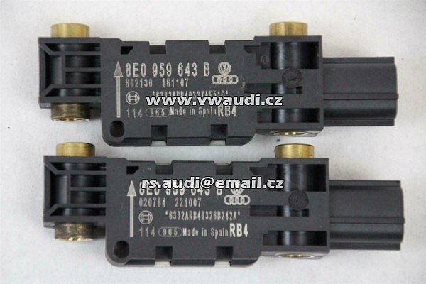 8E0 959 643 B čidlo nárazu boční Airbag SRS Crahsensor - 3