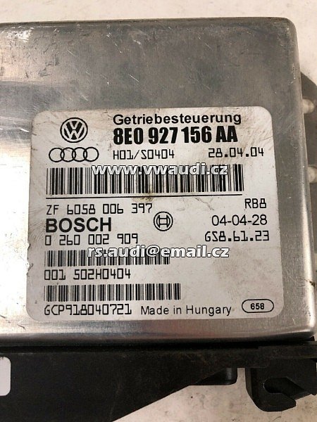 8E0 927 156 AA Řídicí jednotka Audi A4 4B 1,8 T  automat převodovka ECU  - 2