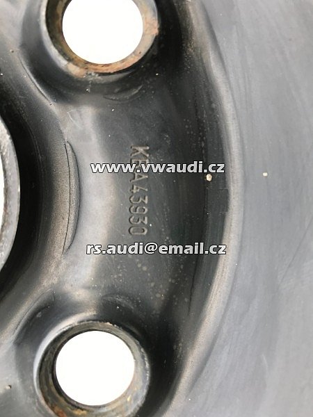  ocelový ráfek 16 - 6 x 16 ET 50 plechový disk plecháč : VW Audi Skoda Seat - 5