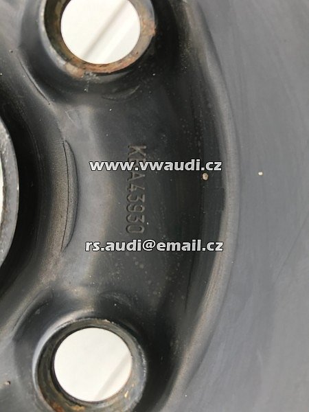  ocelový ráfek 16 - 6 x 16 ET 50 plechový disk plecháč : VW Audi Skoda Seat - 6