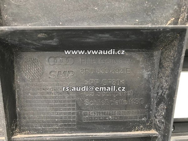 8R0 853 651 AN  AUDI Q5 2016 S LINE Přední maska do nárazníku černá matná sline  mřížka grill  - 8