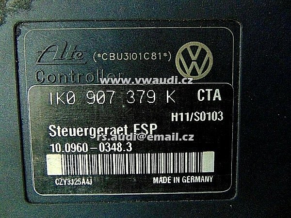Řídicí jednotka ABS ESP 1K0614517H 10020601064 1K0907379K 10096003483 - 3
