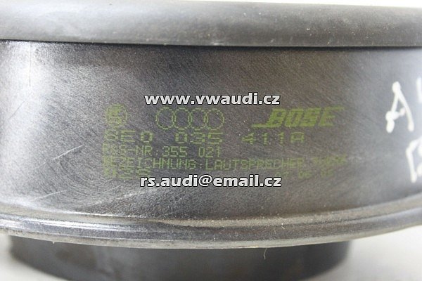 8E0 035 411 A  AUDI A4 8E B6 B7 A3 8P Bose basový reproduktor - 3