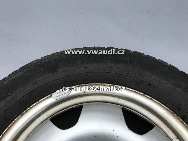 ocelové ráfky VW T5 T6 Transporter zimní pneumatiky 17 palců Dunlop 80% 2017 kolo do rezervy R 17 235 - 7