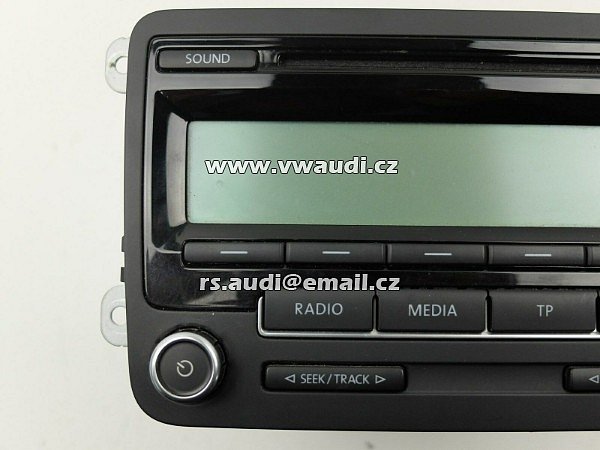 1K0 035 186 AA Volkswagen VW Golf 5 6 Passat B6 B7 Rádio CD přehrávač Hlavní jednotka W / kód 1K0035186AA - 2