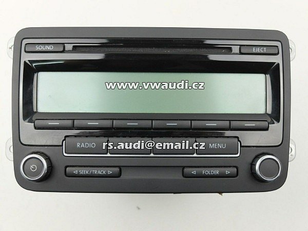 1K0 035 186 AA Volkswagen VW Golf 5 6 Passat B6 B7 Rádio CD přehrávač Hlavní jednotka W / kód 1K0035186AA - 4