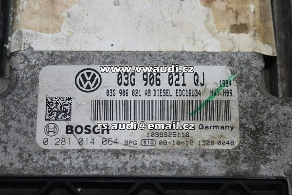 03G 906 021 QJ  VW GOLF V 1.9 TDI BLS 1.9 ECU BOSCH 0281014064  EDC16U34  - 2