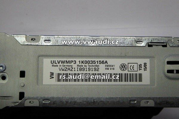 Rádio VW Passat 3C CD originální RDS 210 MP3 1K0035156A, 1K0 035 156 A - 3