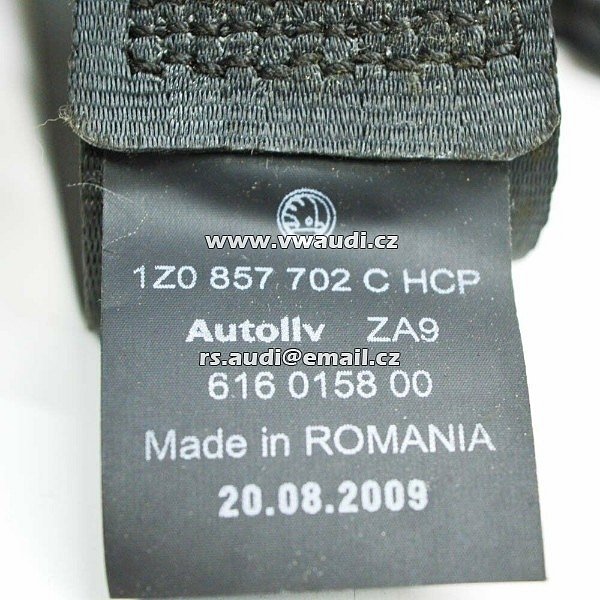 SKODA OCTAVIA II Combi 2009 Bezpečnostní pás přední pravý 1Z0857702C HCP - 4