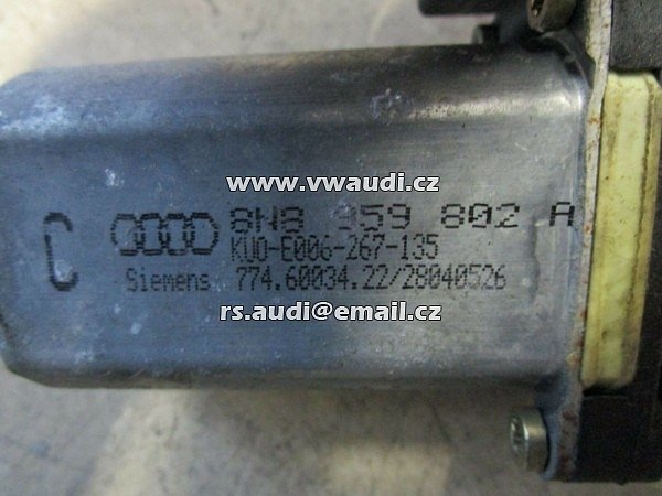 8N8 959 802 A Motor pro pravý okenní regulátor Audi TT 8N Motor  - 2