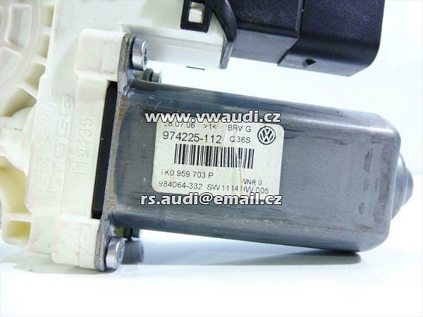 1K0 959 703 P Motor okenního zvedáku  973624105 1K0959703P VW PASSAT (3C5) 2.0 TDI 16V 4Motion  - 2