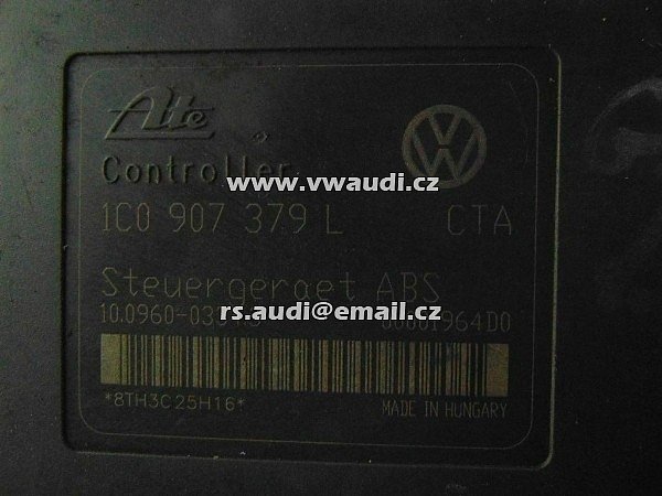 Golf 4 Řídicí jednotka Audi A3 ABS 1C0907379L 10096003343 1J0614117G 10020600774  - 4